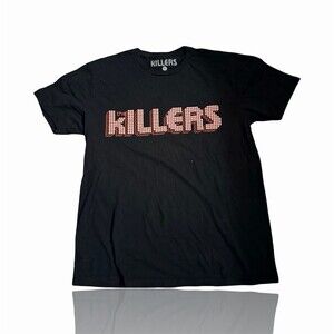 The Killers T-Shirt Mens L Black Dots Logo Graphic Indie Rock Band Tee
